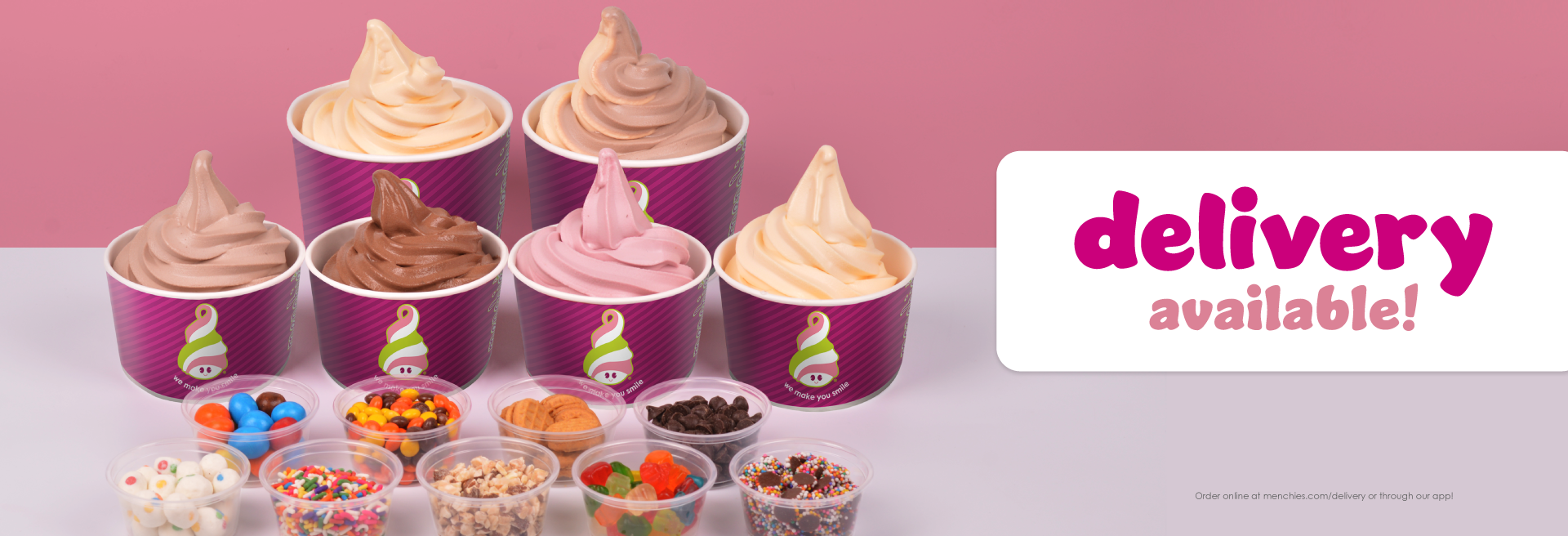 Satisfy your ice cream cravings with a Menchie’s delivery!