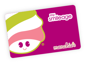 A Menchie's MySmileage card