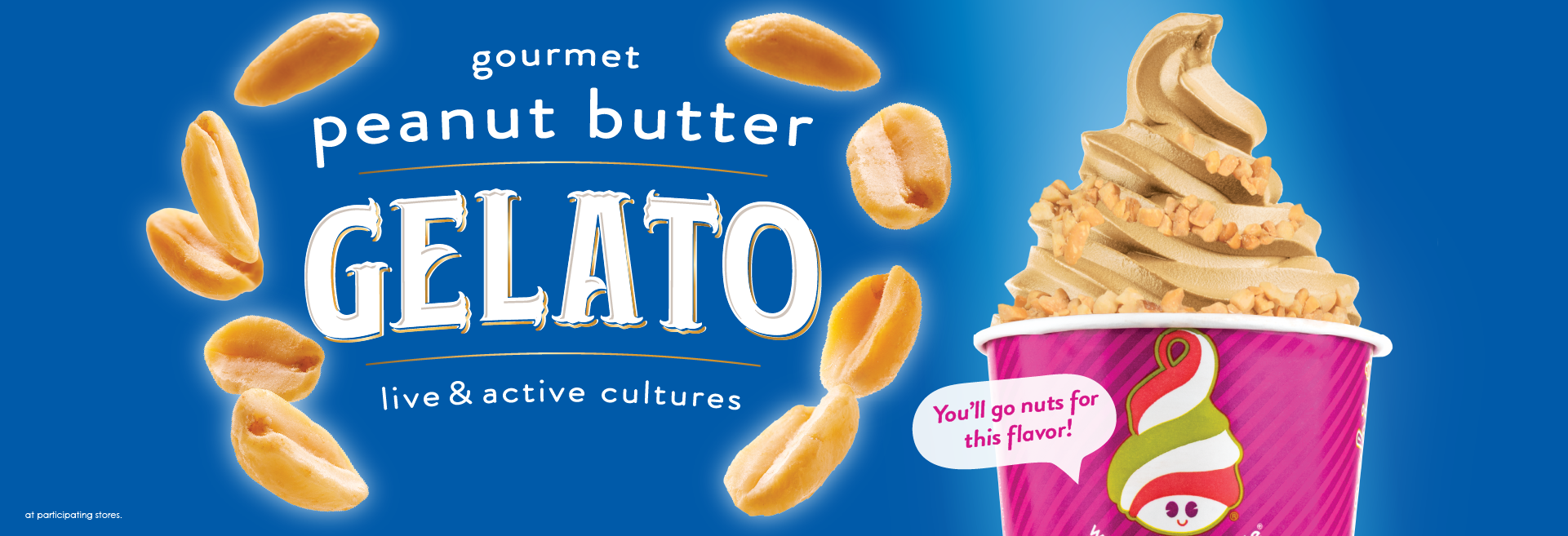 Limited-time only flavor: Gourmet Peanut Butter Gelato