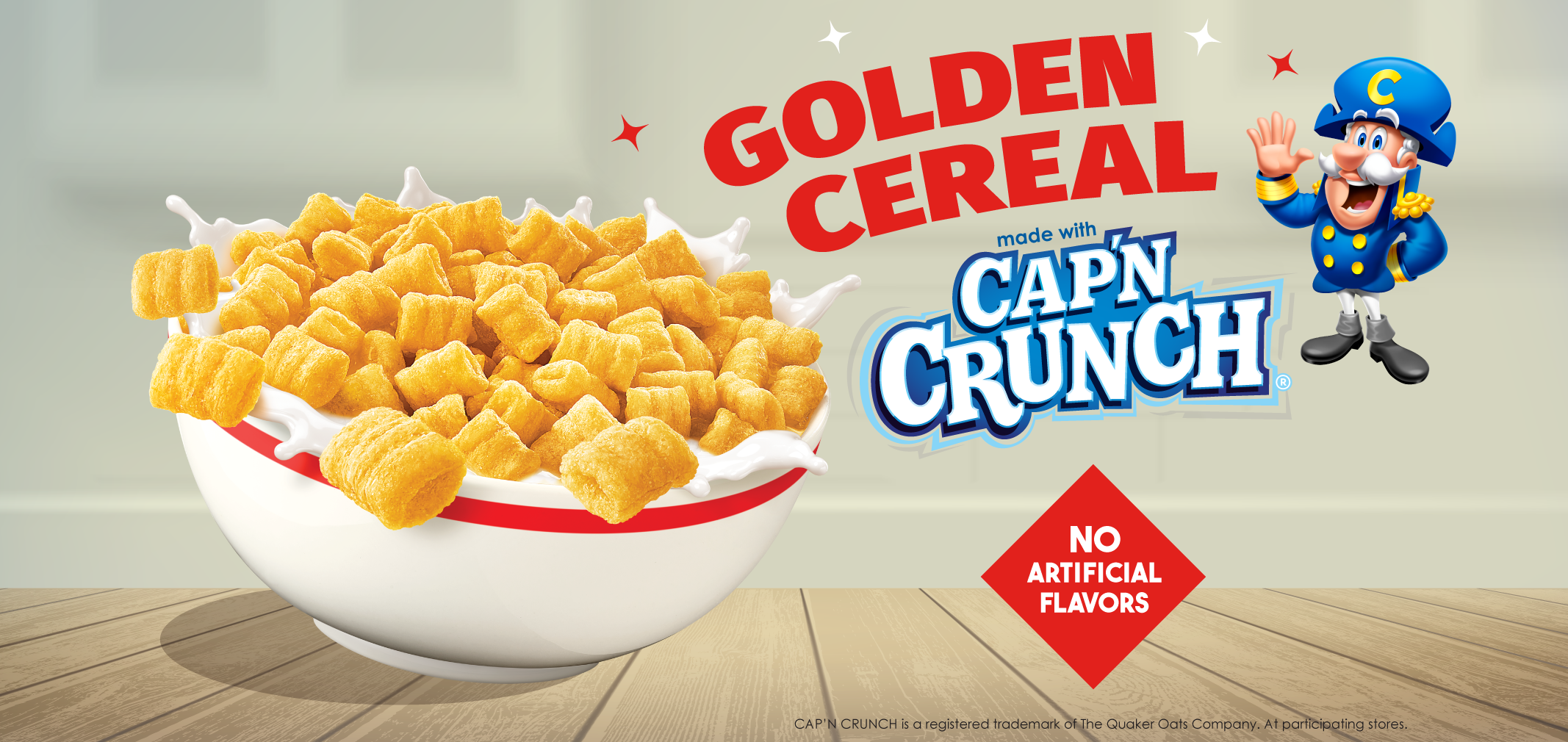 Golden Cereal made with Cap'n Crunch label image